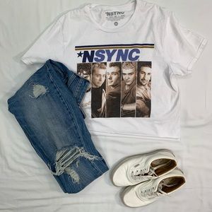 NSYNC vintage looking crop top size medium